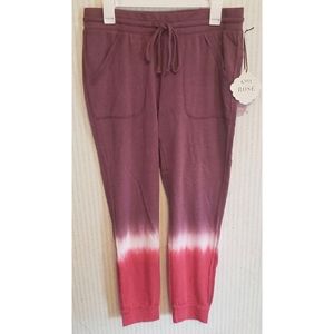 Tie Dye Joggers Wine Red Medium Knox Rose
